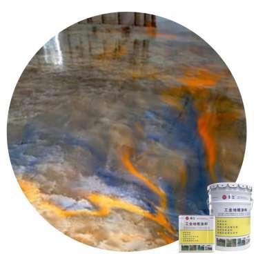 Pearl effect epoxy metallic coating self leveling epoxy floor paint anti slip dust free floor epoxy