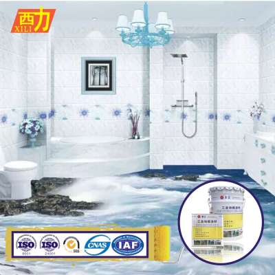 Crystal clear epoxy resin 3d bathroom flooring