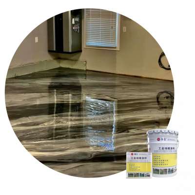 Dust free indoor transparent metallic epoxy floor paint self-leveling anti-slip floor epoxy